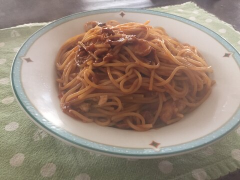 簡単ランチ ドリアソースでミートスパゲッティ